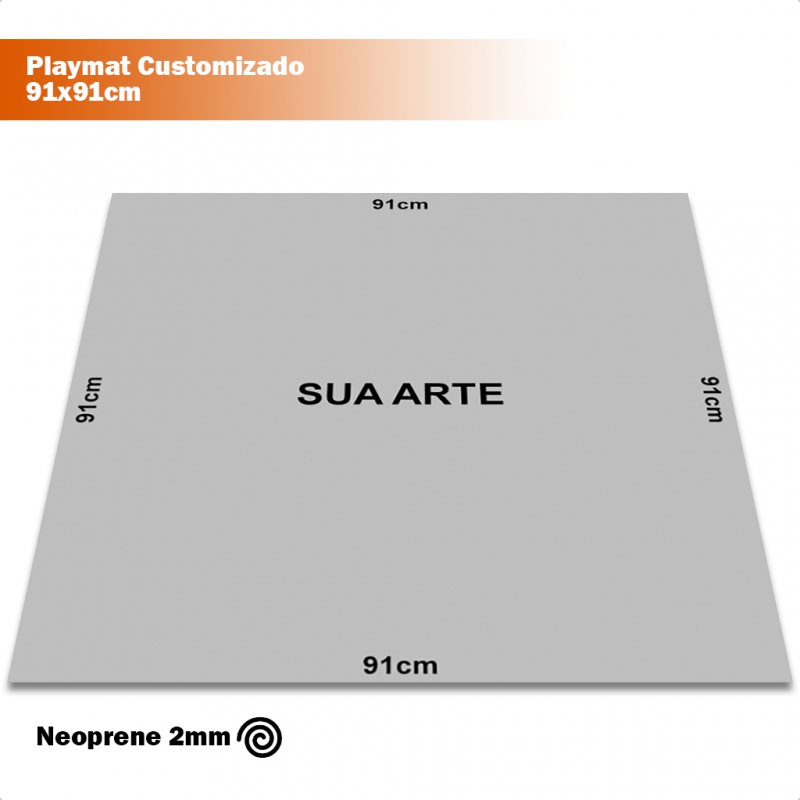 Playmat Customizado 91x91cm (Envie Sua Arte)